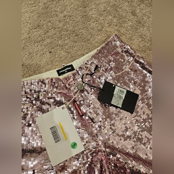 Sequin pink jeans kid 16 years size . Fit women size 6 or 8 . New - Picture 7 of 11